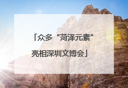 众多“菏泽元素”亮相深圳文博会
