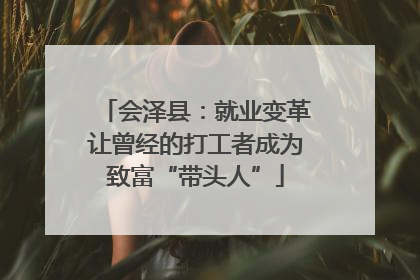 会泽县：就业变革让曾经的打工者成为致富“带头人”