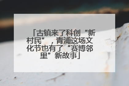 古镇来了科创“新村民”，青浦这场文化节也有了“赛博邻里”新故事