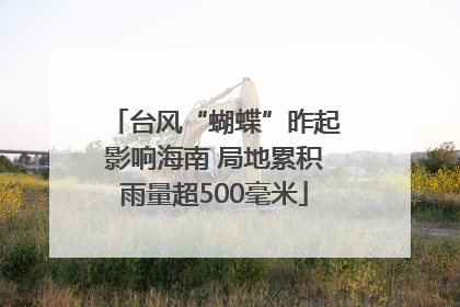 台风“蝴蝶”昨起影响海南 局地累积雨量超500毫米