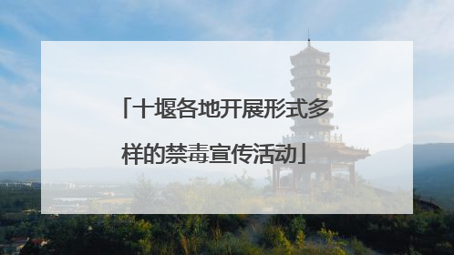 十堰各地开展形式多样的禁毒宣传活动