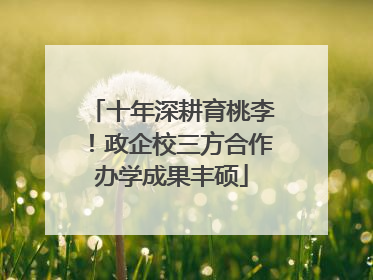 十年深耕育桃李！政企校三方合作办学成果丰硕