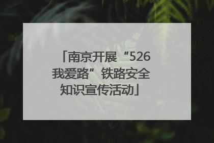 南京开展“526 我爱路”铁路安全知识宣传活动
