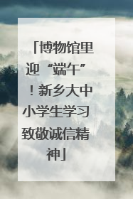 博物馆里迎“端午”！新乡大中小学生学习致敬诚信精神