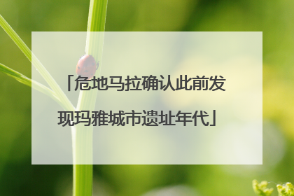 危地马拉确认此前发现玛雅城市遗址年代