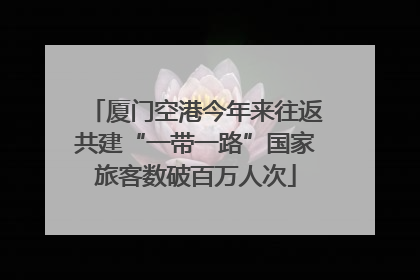 厦门空港今年来往返共建“一带一路”国家旅客数破百万人次
