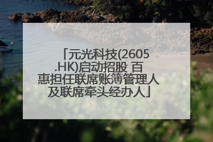 元光科技(2605.HK)启动招股 百惠担任联席账簿管理人及联席牵头经办人