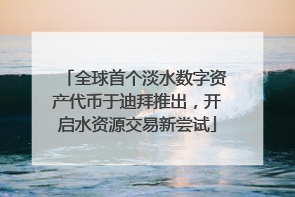 全球首个淡水数字资产代币于迪拜推出，开启水资源交易新尝试