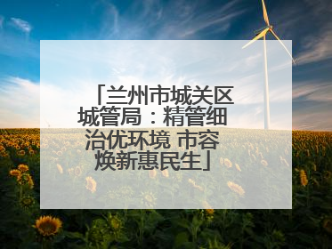 兰州市城关区城管局：精管细治优环境 市容焕新惠民生