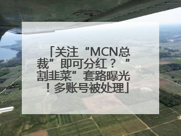 关注“MCN总裁”即可分红？“割韭菜”套路曝光！多账号被处理