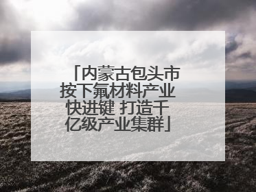 内蒙古包头市按下氟材料产业快进键 打造千亿级产业集群