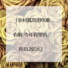 农村孤岛用电难有解 今年有望再投312亿元