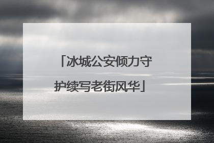冰城公安倾力守护续写老街风华