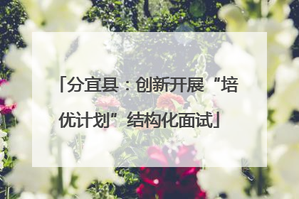 分宜县：创新开展“培优计划”结构化面试