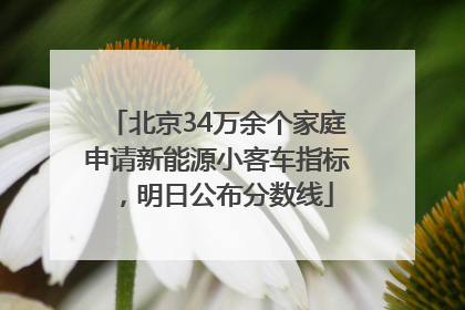 北京34万余个家庭申请新能源小客车指标，明日公布分数线