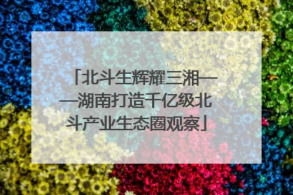 北斗生辉耀三湘——湖南打造千亿级北斗产业生态圈观察