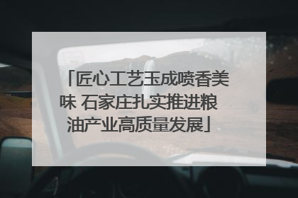 匠心工艺玉成喷香美味 石家庄扎实推进粮油产业高质量发展
