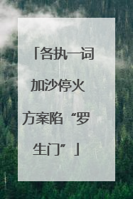 各执一词 加沙停火方案陷“罗生门”