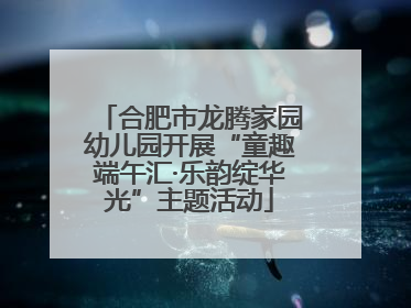 合肥市龙腾家园幼儿园开展“童趣端午汇·乐韵绽华光”主题活动