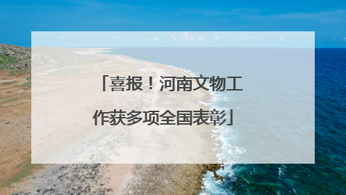 喜报！河南文物工作获多项全国表彰