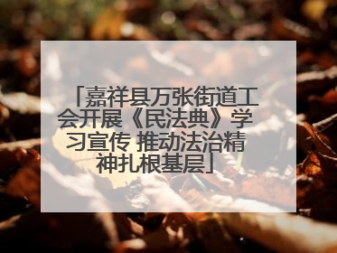 嘉祥县万张街道工会开展《民法典》学习宣传 推动法治精神扎根基层