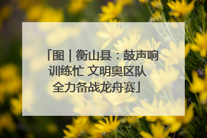 图｜衡山县：鼓声响 训练忙 文明奥区队全力备战龙舟赛