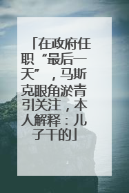 在政府任职“最后一天”，马斯克眼角淤青引关注，本人解释：儿子干的