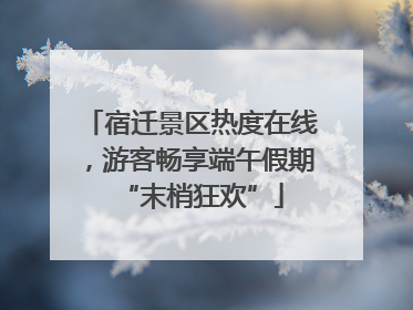 宿迁景区热度在线，游客畅享端午假期“末梢狂欢”