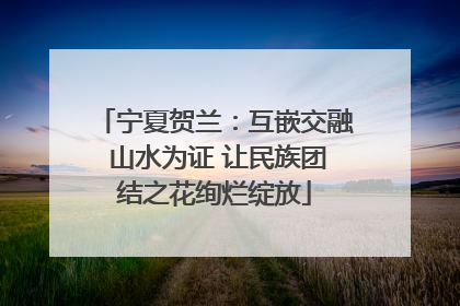 宁夏贺兰：互嵌交融 山水为证 让民族团结之花绚烂绽放