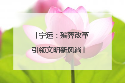 宁远：殡葬改革引领文明新风尚