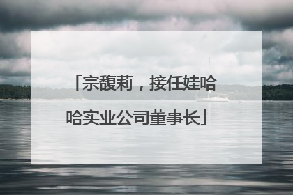 宗馥莉，接任娃哈哈实业公司董事长
