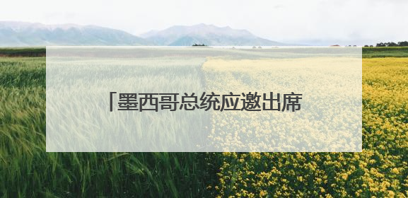 墨西哥总统应邀出席G7，他同一个人的会晤全体国民关注