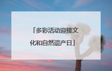多彩活动迎接文化和自然遗产日