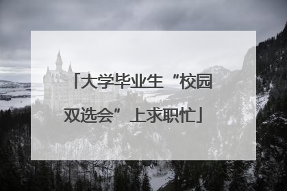 大学毕业生“校园双选会”上求职忙