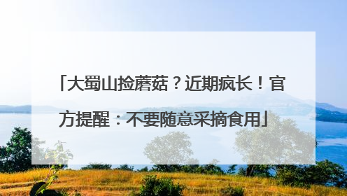 大蜀山捡蘑菇？近期疯长！官方提醒：不要随意采摘食用