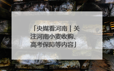 央媒看河南｜关注河南小麦收购、高考保障等内容