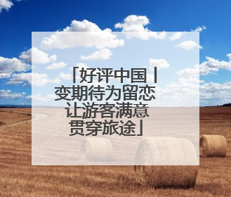 好评中国丨变期待为留恋 让游客满意贯穿旅途