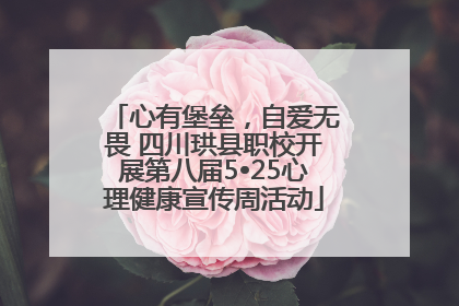心有堡垒，自爱无畏 四川珙县职校开展第八届5•25心理健康宣传周活动