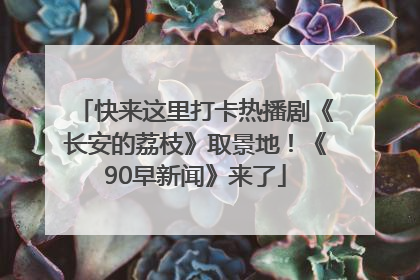 快来这里打卡热播剧《长安的荔枝》取景地！《90早新闻》来了