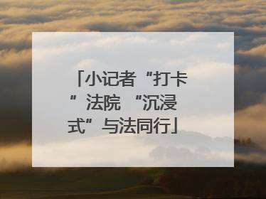 小记者“打卡”法院 “沉浸式”与法同行