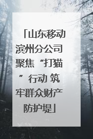 山东移动滨州分公司聚焦“打猫”行动 筑牢群众财产防护堤