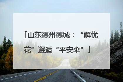 山东德州德城：“解忧花”邂逅“平安伞”