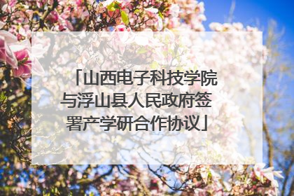 山西电子科技学院与浮山县人民政府签署产学研合作协议