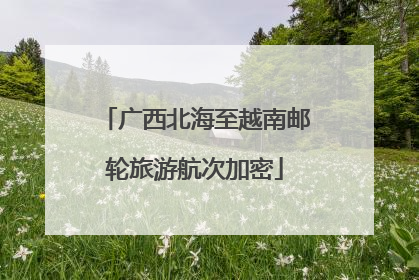 广西北海至越南邮轮旅游航次加密