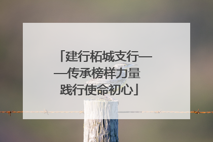 建行柘城支行——传承榜样力量 践行使命初心