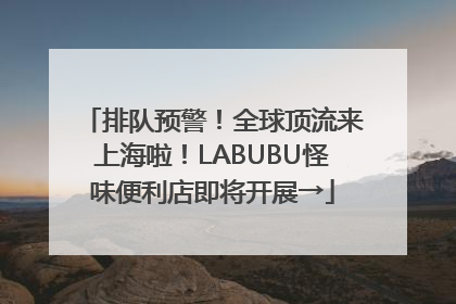 排队预警！全球顶流来上海啦！LABUBU怪味便利店即将开展→