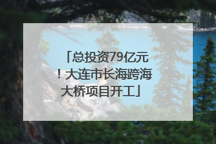 总投资79亿元！大连市长海跨海大桥项目开工