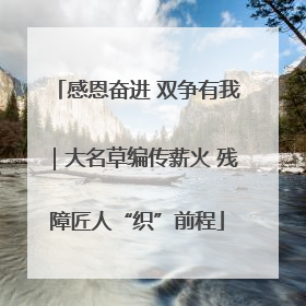 感恩奋进 双争有我｜大名草编传薪火 残障匠人“织”前程