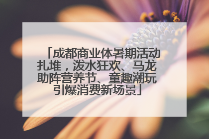 成都商业体暑期活动扎堆，泼水狂欢、马龙助阵营养节、童趣潮玩引爆消费新场景