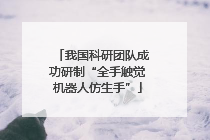 我国科研团队成功研制“全手触觉机器人仿生手”